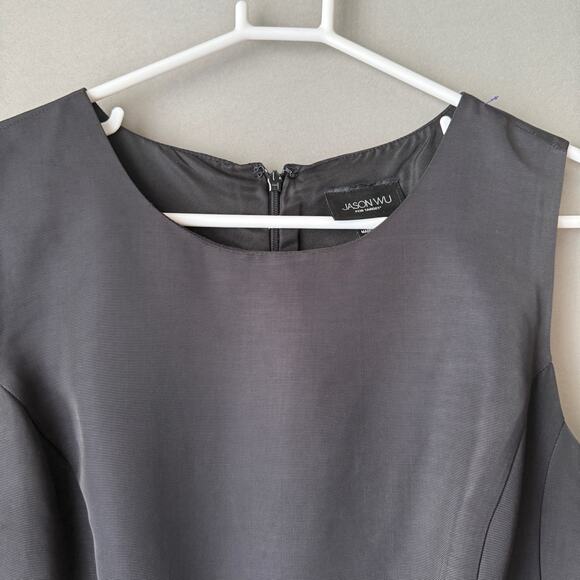 Jason Wu sz 12 Black belted A-line Dress - Picture 2 of 10